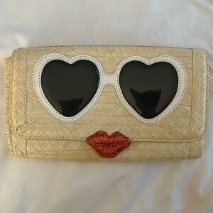 RARE Kate Spade “Hello Stranger” Straw Woven Clutch